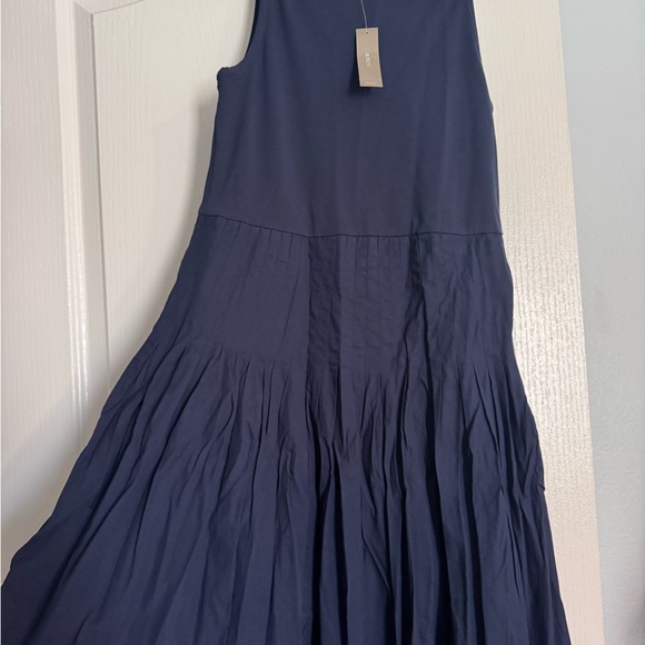 J. Crew Navy Pintuck mixy dress - Picture 2 of 5